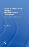 Essays in Social Value Theory Essays in Social Value Theory