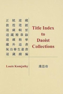 Cover Title Index to Daoist Collections