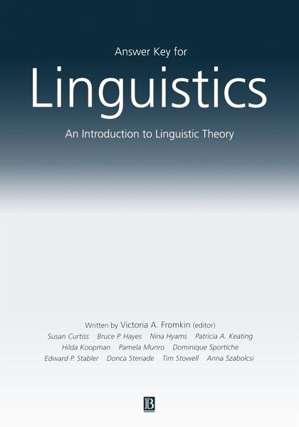Answer Key For Linguistics Answer Key For Linguistics