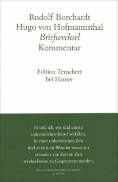 Gesammelte Briefe, Abt.I, 2 Bde. - Borchardt, Rudolf;Hofmannsthal, Hugo von