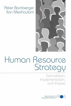 Human Resource Strategy - Bamberger, Peter A.; Meshoulam, Llan; Meshoulam, Ilan