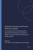 Sapiential, Liturgical and Poetical Texts from Qumran: Proceedings of the Third Meeting of the International Organization for Qumran Studies, Oslo 199