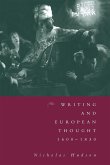 Writing and European Thought 1600 1830