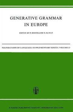 Generative Grammar in Europe - Kiefer, F. / Ruwet, N. (Hgg.)