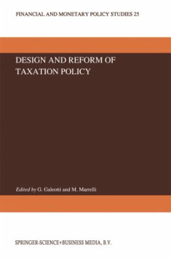 Design and Reform of Taxation Policy - Galeotti, P. / Marrelli, Massimo (Hgg.)