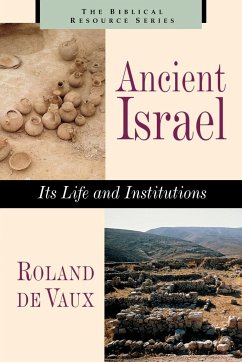 Ancient Israel - De Vaux, Roland