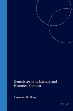 Genesis 49 in Its Literary and Historical Context - de Hoop, R.