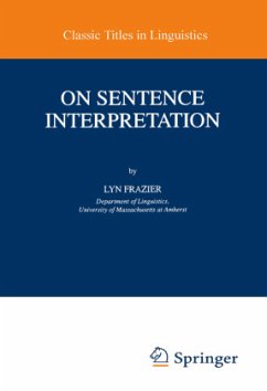 On Sentence Interpretation - Frazier, L.