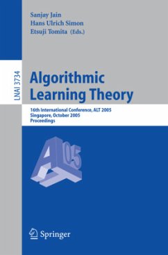 Algorithmic Learning Theory - Jain, Sanjay / Simon, Hans Ulrich / Tomita, Etsuji (eds.)