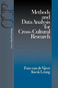 Methods and Data Analysis for Cross-Cultural Research - Vijver, Fons J. R. van de; Leung, Kwok; de Vijver, Fons J. R. van