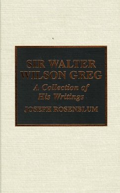 Sir Walter Wilson Greg - Rosenblum, Joseph