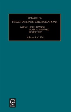 Cover Research on Negotiation in Organizations