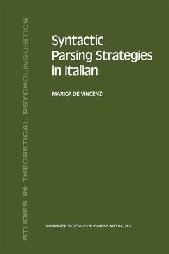 Syntactic Parsing Strategies in Italian - De Vincenzi, M.