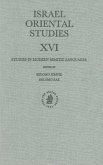 Israel Oriental Studies XVI: Studies in Modern Semitic Languages