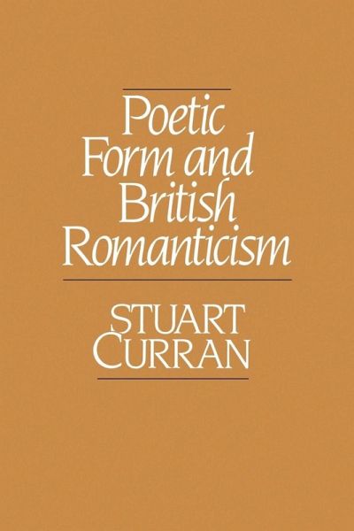 Poetic Form and British Romanticism Poetic Form and British Romanticism