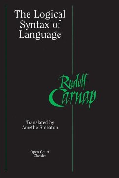 Cover The Logical Syntax of Language