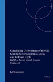 Concluding Observations of the Un Committee on Economic, Social and Cultural Rights: Eighth to Twenty-Seventh Sessions (1993-2001)