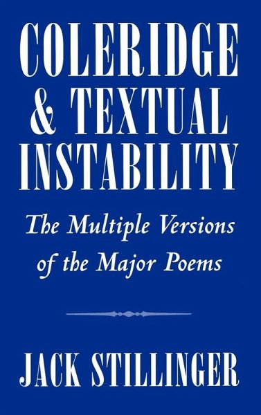 Coleridge and Textual Instability Coleridge and Textual Instability