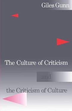 Cover The Culture of Criticism and the Criticism of Culture