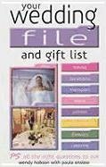 Your Wedding File and Gift List - Hobson, Wendy; Onslow, Paula