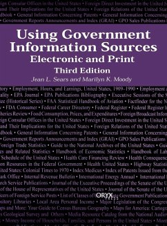 Using Government Information Sources - Sears, Jean L.; Moody, Marilyn K.