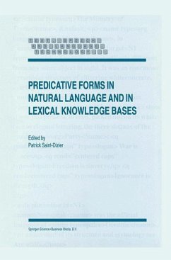 Predicative Forms in Natural Language and in Lexical Knowledge Bases - Saint-Dizier, P. (ed.)