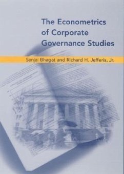 The Econometrics of Corporate Governance Studies - Bhagat, Sanjai; Jr, Richard H. Jefferis