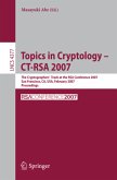 Topics in Cryptology ¿ CT-RSA 2007