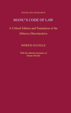 Cover Manu's Code of Law