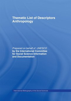 Thematic List of Descriptors - Anthropology - International Committee for Social Scien