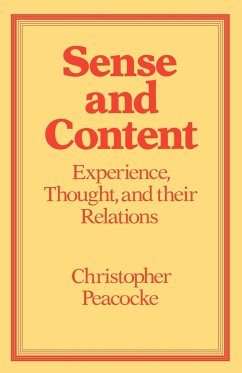 Sense and Content - Peacocke, Christopher