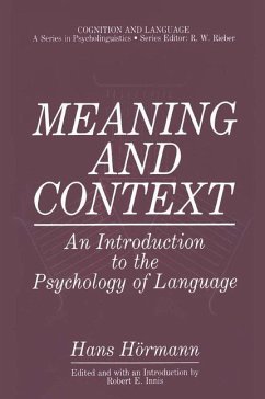 Meaning and Context - Hörmann, Hans