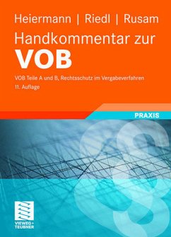 Handkommentar zur VOB - Heiermann, Wolfgang / Riedl, Richard / Rusam, Martin / Kuffer, Johann