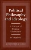 Political Philosophy and Ideology: A Critique of Political Essentialism