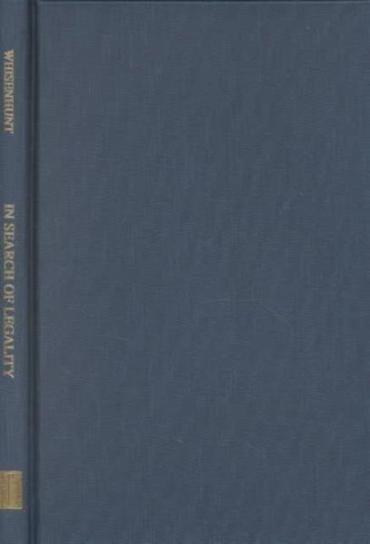 In Search of Legality - Mikhail M. Speranskii & the Codification of Russian Law In Search of Legality - Mikhail M. Speranskii & the Codification of Russian Law