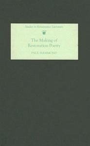 Making of Restoration Poetry - Hammond, Paul