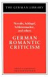 German Romantic Criticism - Bild 1