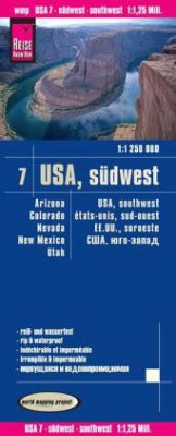 Reise Know-How Landkarte USA, Südwest. USA, Southwest. États-Unis, sud-ouest. EE.UU, suroeste