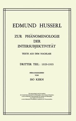 Zur Phänomenologie der Intersubjektivität - Husserl, Edmund;Kern