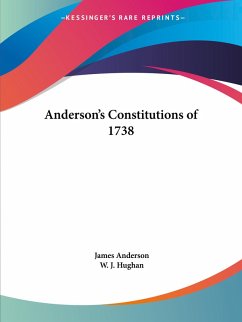 Cover Anderson's Constitutions of 1738