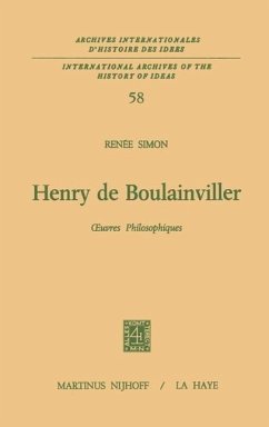 Henry de Boulainviller Tome I - Simon, Ren‚e (Hrsg.)