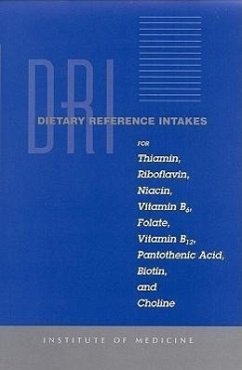 Dietary Reference Intakes for Thiamin, Riboflavin, Niacin, Vitamin B6, Folate, Vitamin B12, Pantothenic Acid, Biotin, and Choline - Institute Of Medicine; Food And Nutrition Board; Subcommittee on Upper Reference Levels of Nutrients; Standing Committee on the Scientific Evaluation of Dietary Reference Intakes and Its Panel on Folate Other B Vitamins and Choline