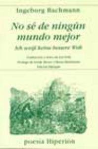 Cover No sé de ningún mundo mejor = Ich wei[beta] keine bessere Welt