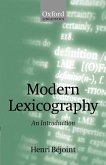 Modern Lexicography