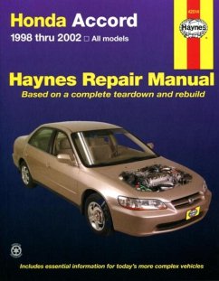 Honda Accord (1998-2002) Haynes Repair Manual (USA) - Haynes Publishing Honda Accord (1998-2002) Haynes Repair Manual (USA) - Haynes Publishing