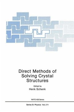 Direct Methods of Solving Crystal Structures - Schenk, Henk (Hrsg.)