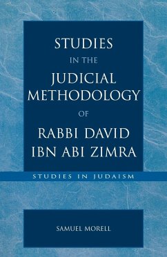 Studies in the Judicial Methodology of Rabbi David ibn Abi Zimra - Morell, Samuel