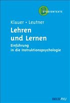 Lehren und Lernen - Klauer, Karl Josef / Leutner, Detlev