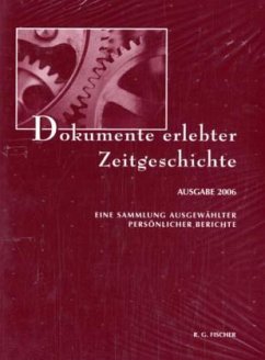 Cover Dokumente erlebter Zeitgeschichte