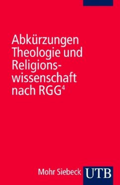 Cover Abkürzungen Theologie und Religionswissenschaft nach RGG4